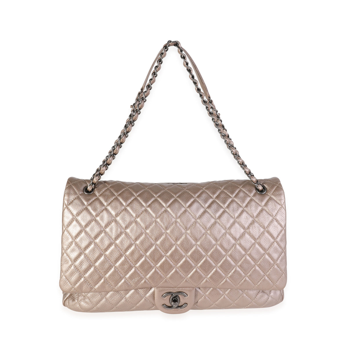Chanel Metallic Gold Quilted Calfskin Chanel Airlines XXL Travel Flap Bag, myGemma, CA