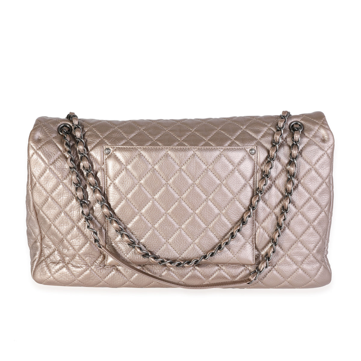 Chanel Metallic Gold Quilted Calfskin Chanel Airlines XXL Travel