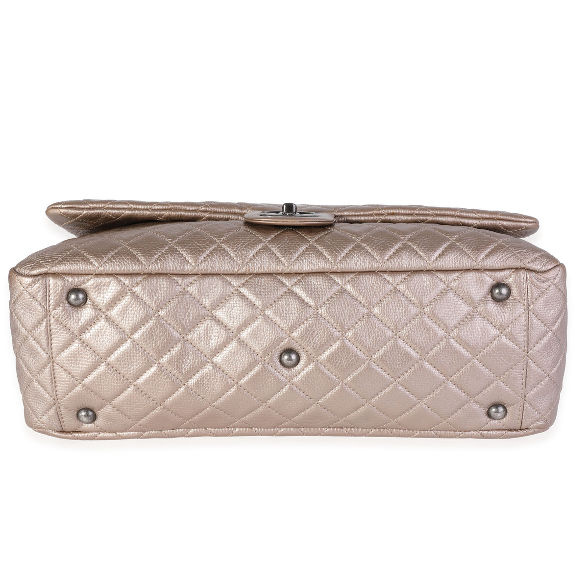 Chanel Metallic Gold Quilted Calfskin Chanel Airlines XXL Travel