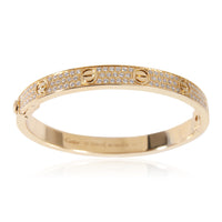 Cartier Love Pave Diamond Bangle in 18K Yellow Gold 2.00 CTW