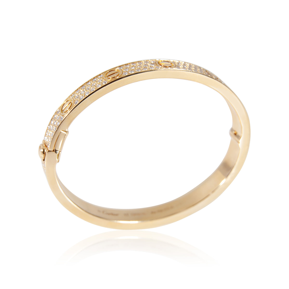 Cartier Love Pave Diamond Bangle in 18K Yellow Gold 2.00 CTW