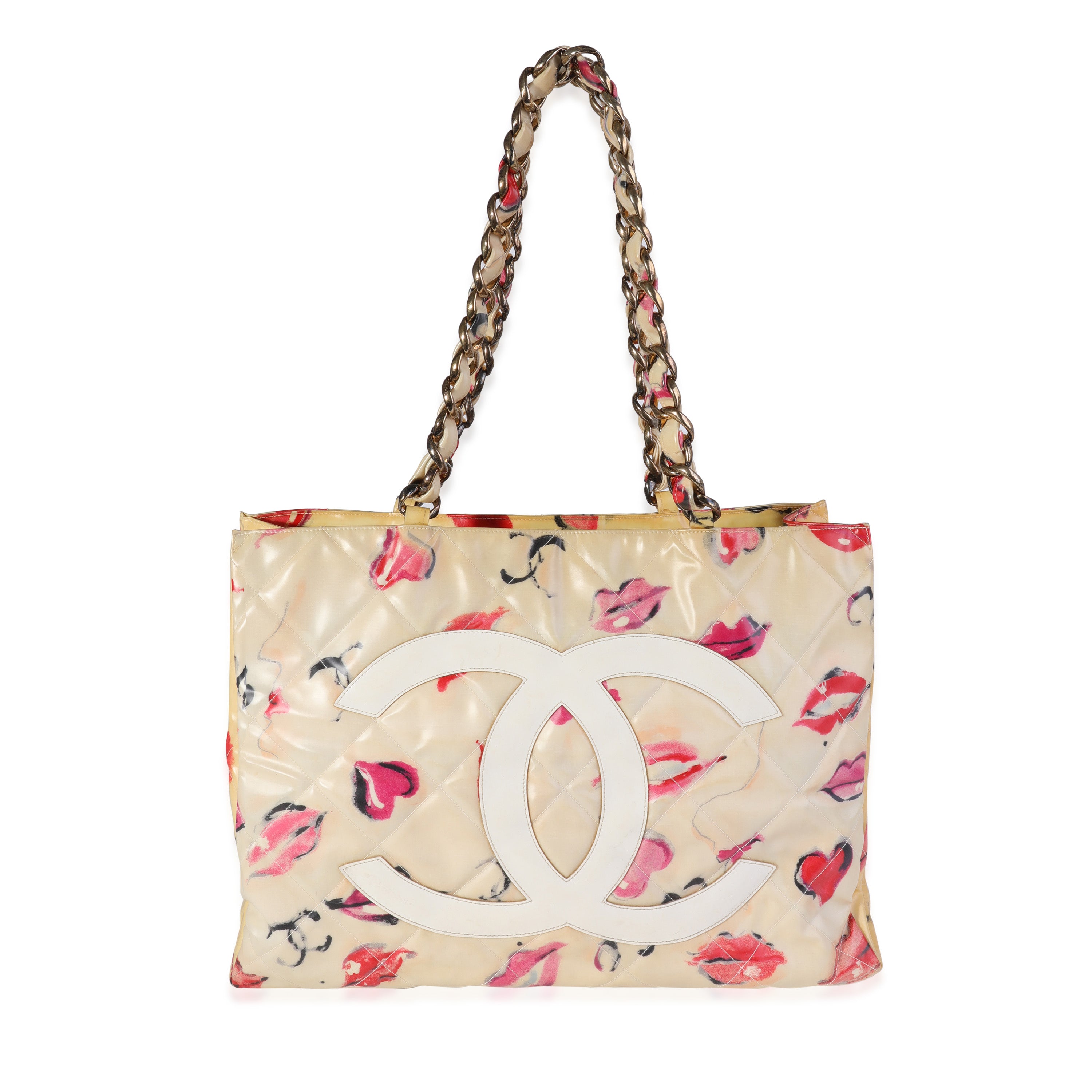 Chanel Coco Lips and Heart Vinyl Tote