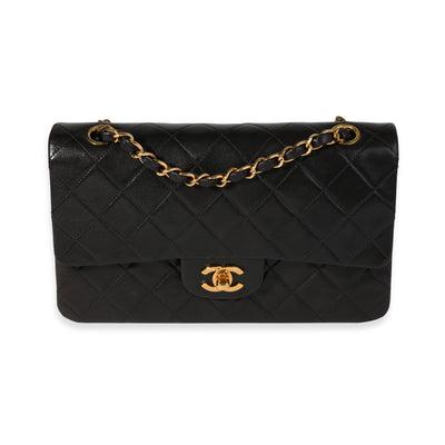 Chanel Vintage Black Quilted Lambskin Small Classic Double Flap Bag