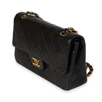 Chanel Vintage Black Quilted Lambskin Small Classic Double Flap Bag