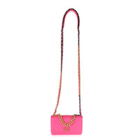 Chanel Hot Pink Quilted Lambskin Chanel 19 Wallet On Chain