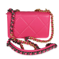 Chanel Hot Pink Quilted Lambskin Chanel 19 Wallet On Chain