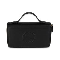 Gucci Black Pebbled Calfskin Soho Travel Document Case