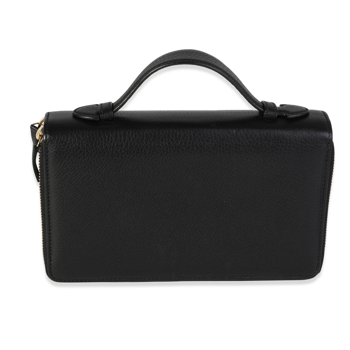 Gucci Black Pebbled Calfskin Soho Travel Document Case