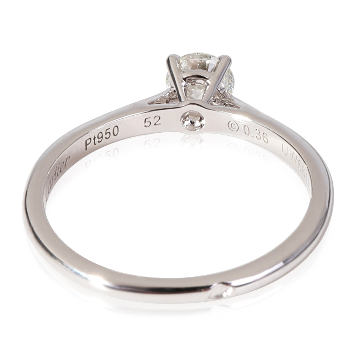 Cartier 1895 Diamond Engagement Ring in Platinum G VVS1 0.36 CTW