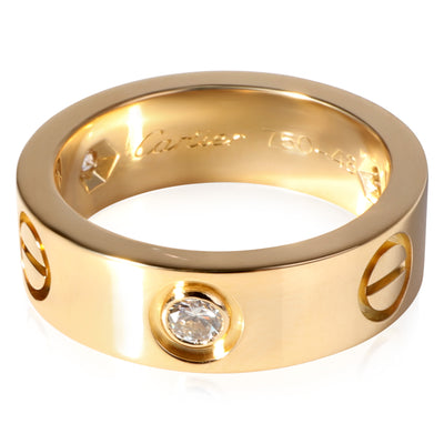 Cartier Love Diamond Ring in 18k Yellow Gold 0.22 CTW