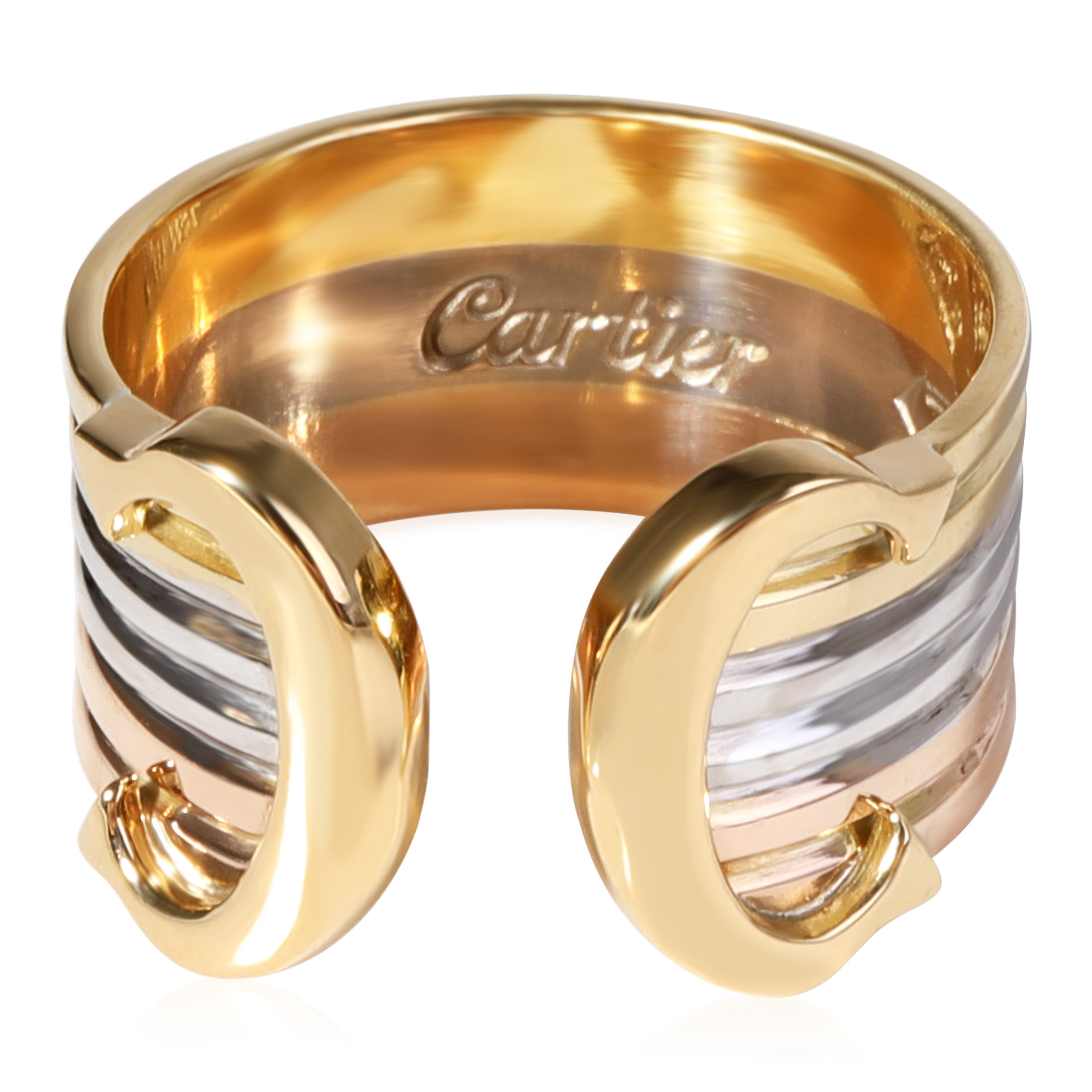 Vintage C De Cartier Ring in 18K Three Tone Gold myGemma Item