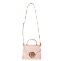 Dolce & Gabbana Pink Leather Devotion Medium Top Handle Bag