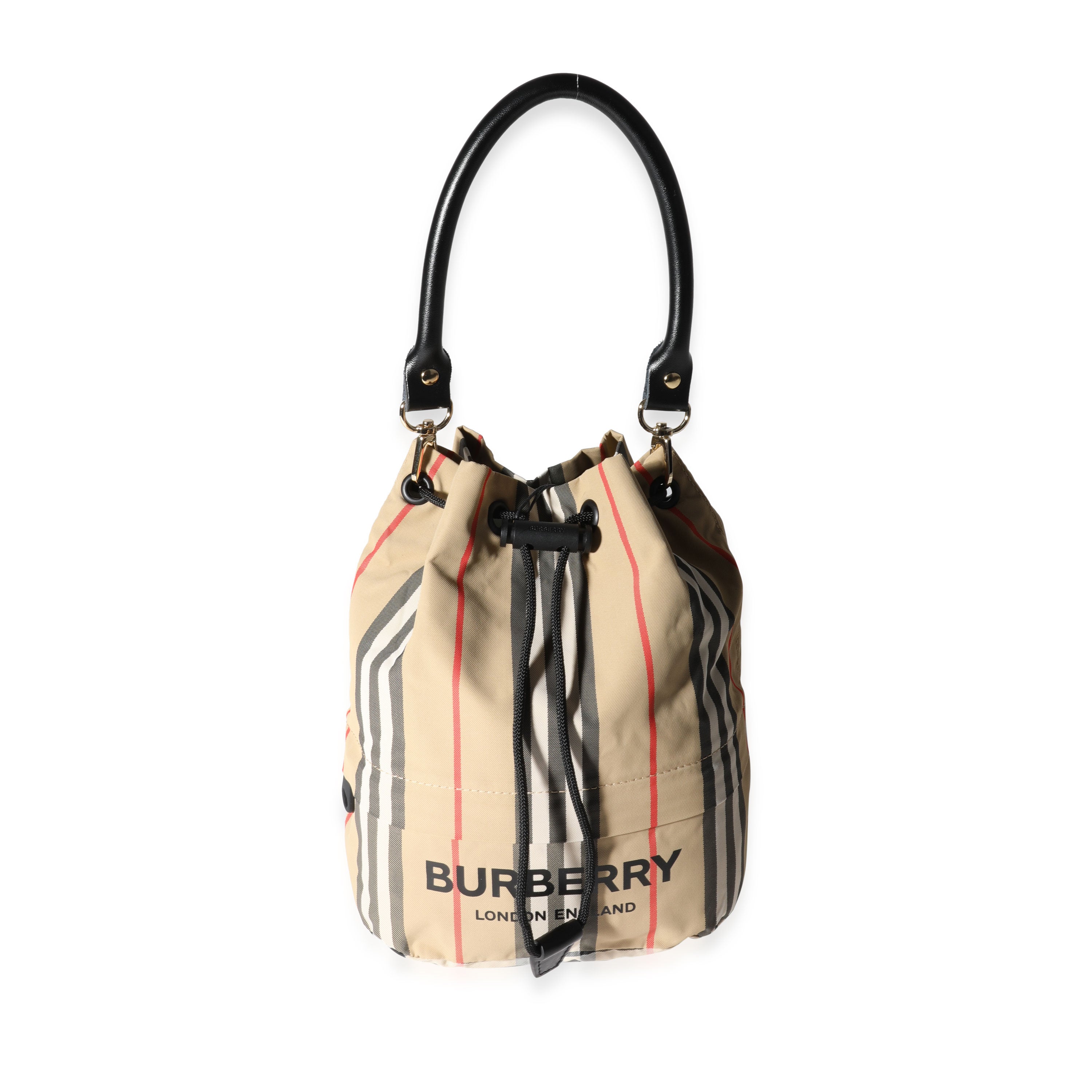 burberry canvas bucket bag