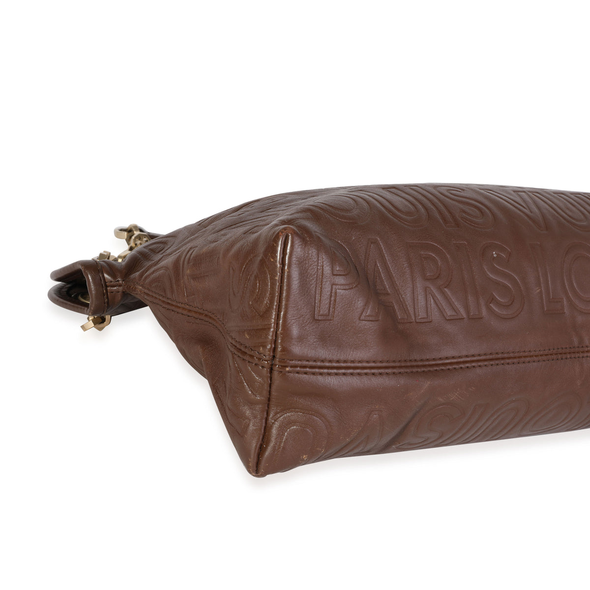 Louis Vuitton Limited Edition Brown Embossed Leather Paris Souple Wish Bag, myGemma