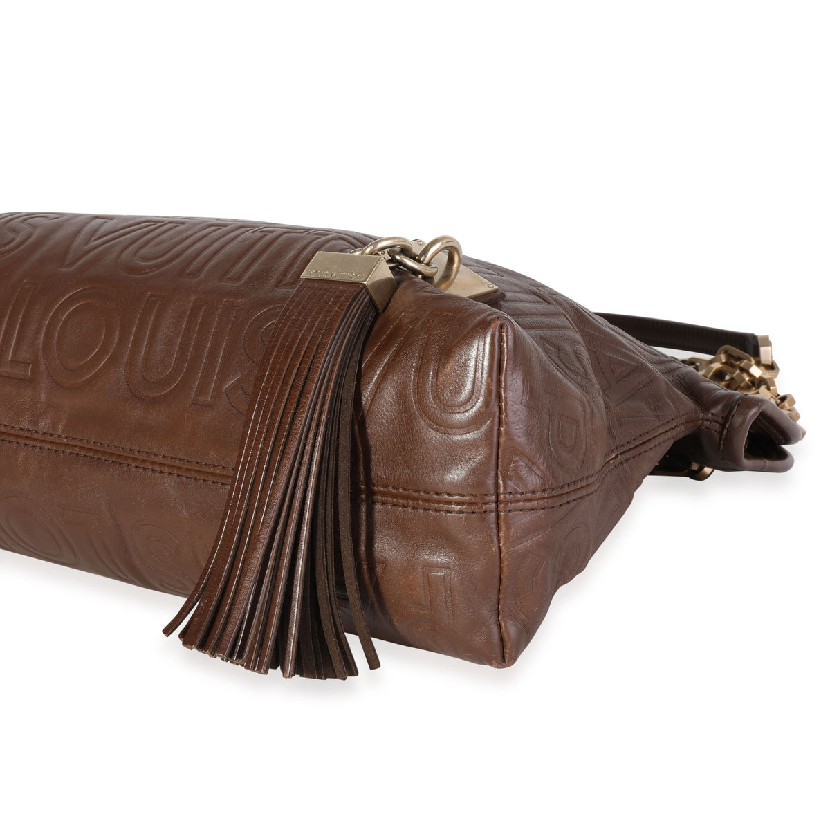 Louis Vuitton Limited Edition Brown Embossed Leather Paris Souple