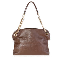 Louis Vuitton Limited Edition Brown Embossed Leather Paris Souple Wish Bag