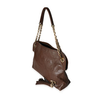 Louis Vuitton Limited Edition Brown Embossed Leather Paris Souple Wish Bag