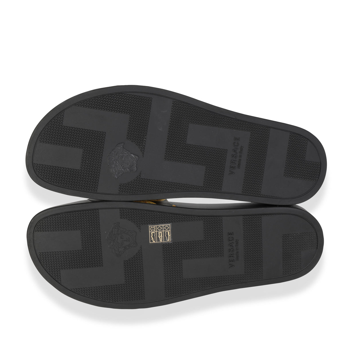 Versace -  Versace Medusa Stud Leather Slide Medusa Coin (45 EUR)