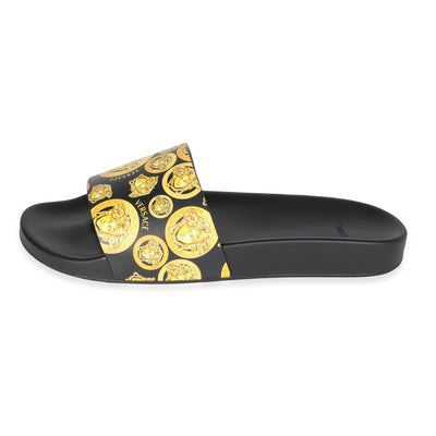 Versace -  Versace Medusa Stud Leather Slide Medusa Coin (45 EUR)