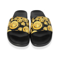 Versace -  Versace Medusa Stud Leather Slide Medusa Coin (45 EUR)