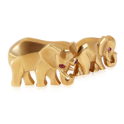 Cartier Vintage Elephant Cufflinks by Jacques Cartier in 18K Yellow Gold