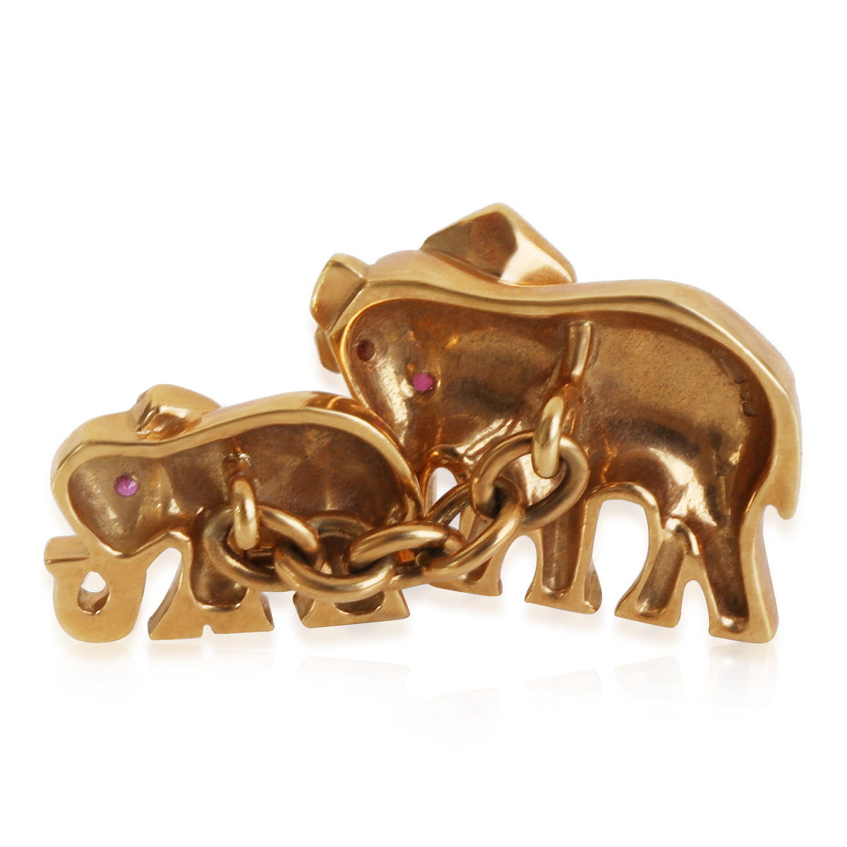 Cartier Vintage Elephant Cufflinks by Jacques Cartier in 18K Yellow Gold