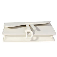 Dior Matte White Calfskin Saddle Belt Pouch