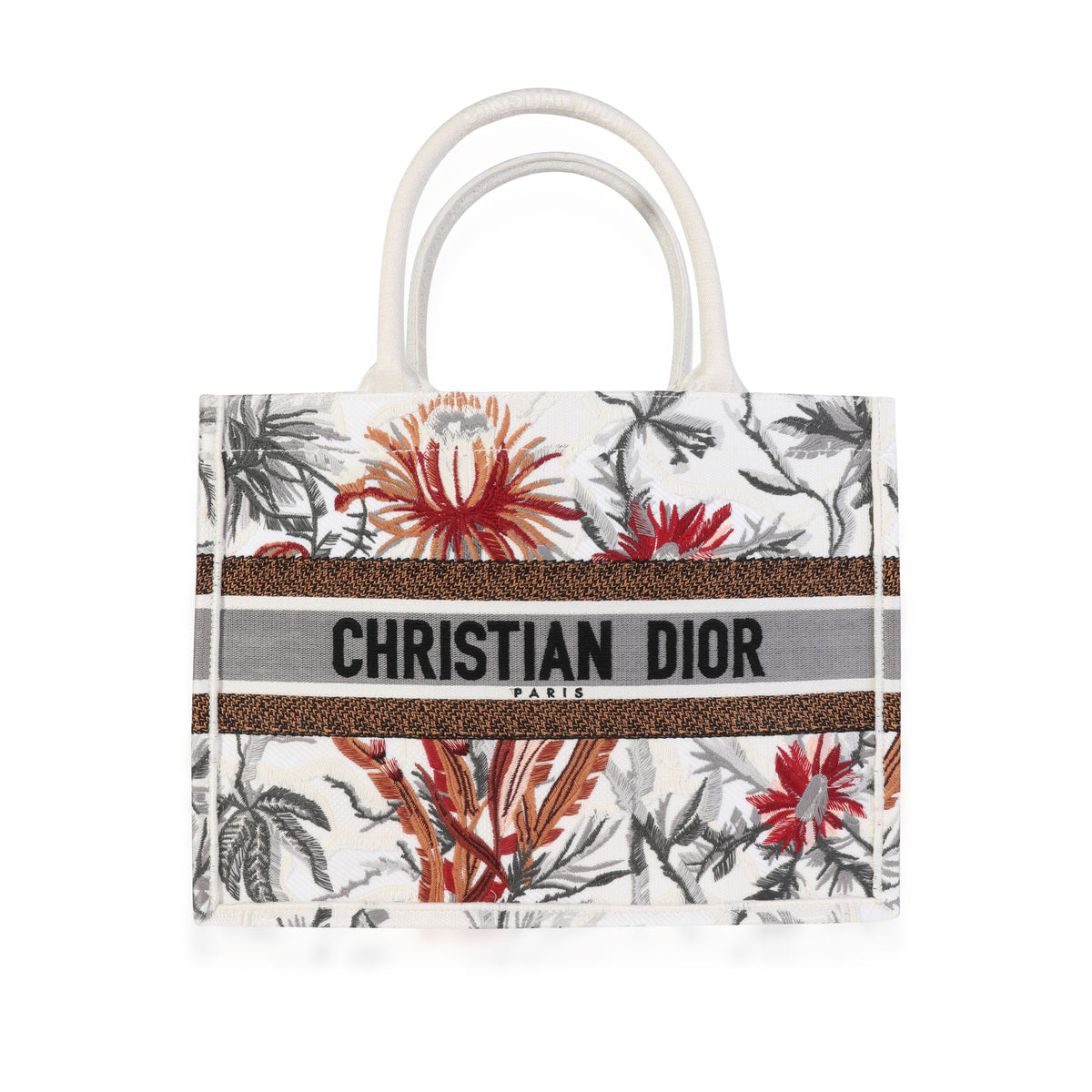 Dior Multicolor Toile De Jouy Tropicalia Embroidery Medium Book Tote