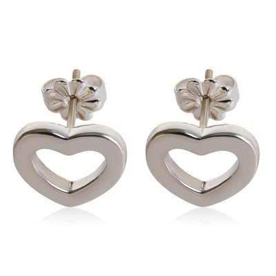 Tiffany & Co. Elsa Peretti Open Heart Earrings in Sterling Silver