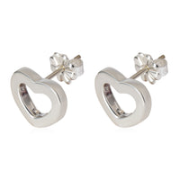Tiffany & Co. Elsa Peretti Open Heart Earrings in Sterling Silver