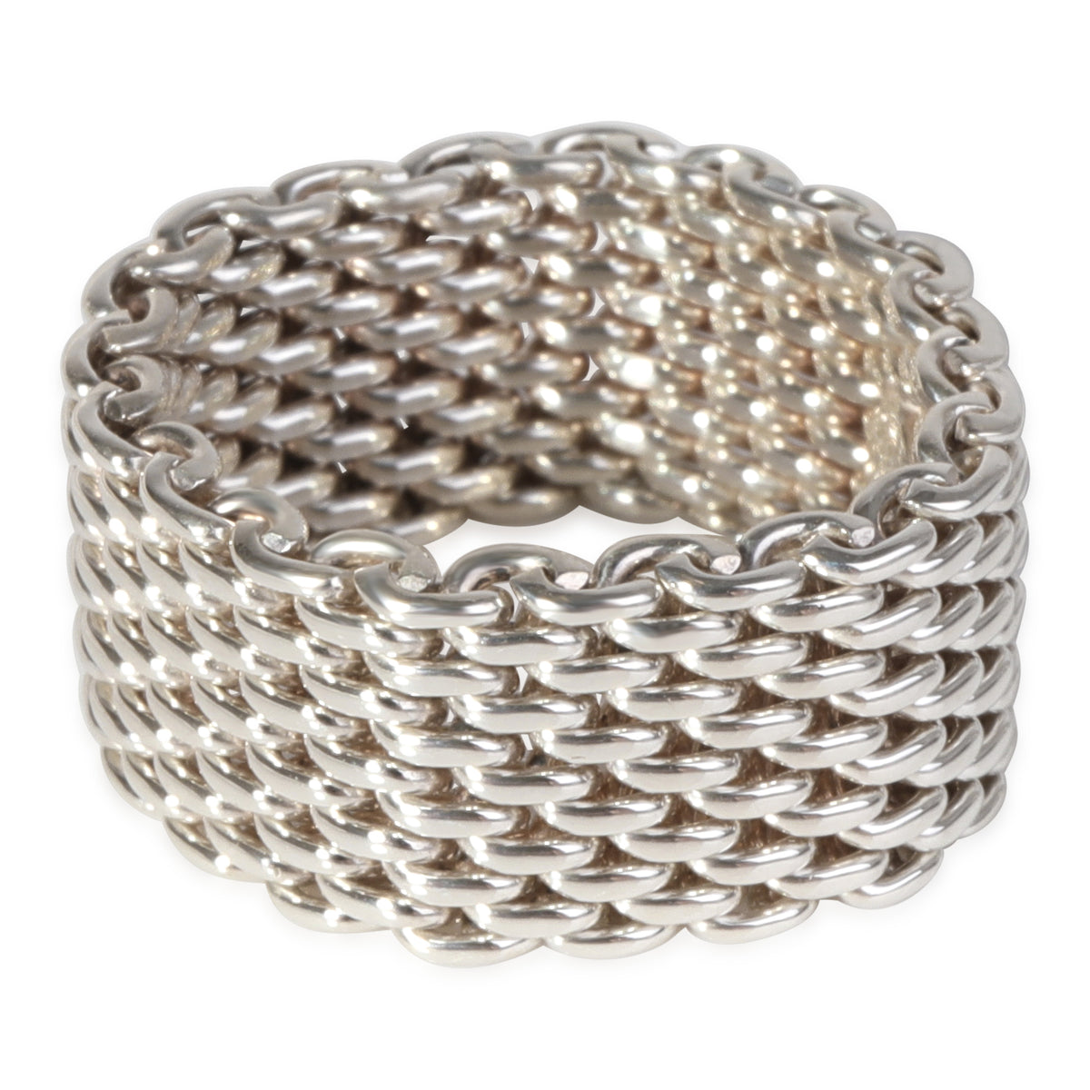 Tiffany & Co. Somerset Mesh Ring in Sterling Silver