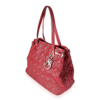 Dior Red Cannage Coated Canvas Panarea Tote