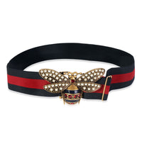 Gucci Queen Margaret Embellished Bee Web Belt