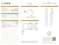 GIA Certified 1.27 Ct Princess cut F VS1 Loose Diamond