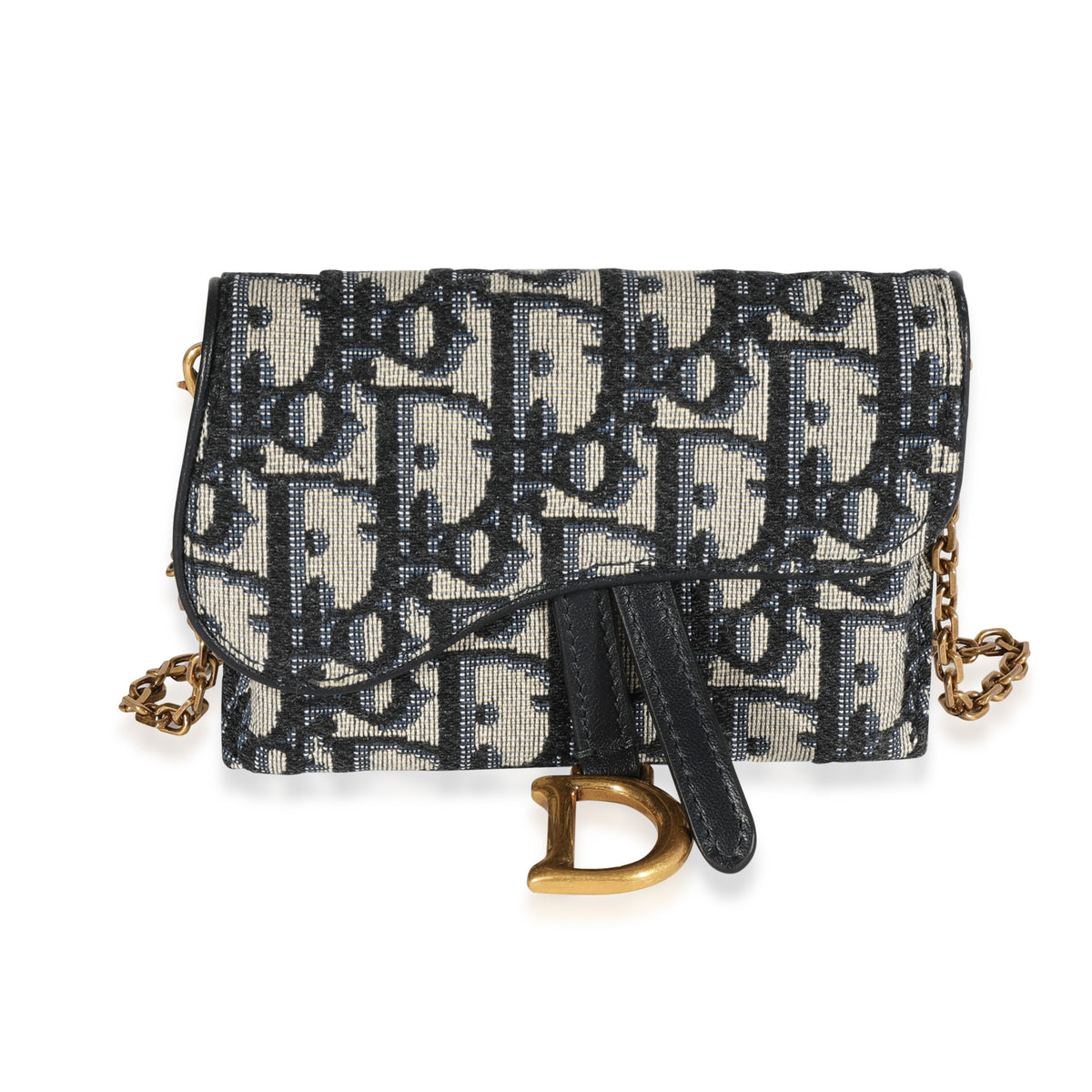 Bags, Dior Oblique Saddle Nano Pouch With Chain