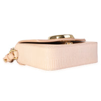 Chloe Peach Lizard-Embossed Leather Mini C Bag