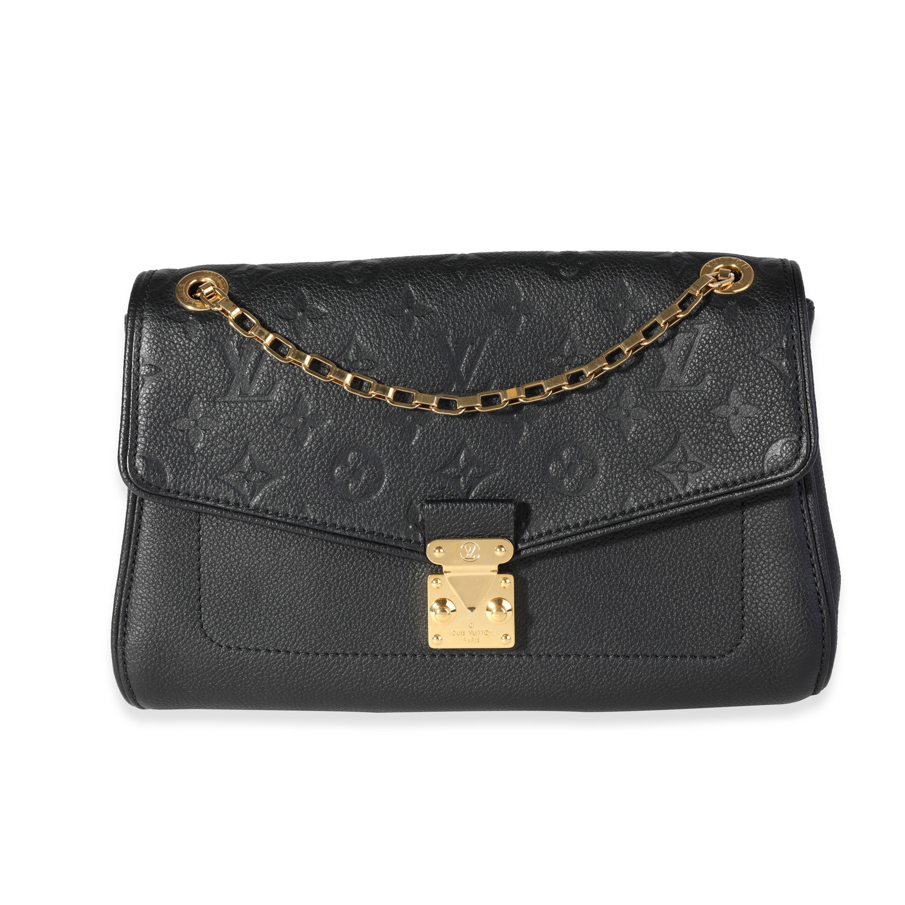 Authentic Louis Vuitton Black Empreinte Leather Saint-Germain PM Bag