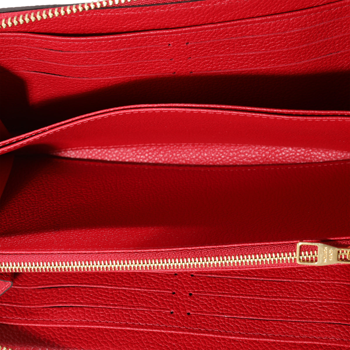 Louis Vuitton Red Monogram Empreinte Zippy Wallet QJA0FK1DRB127