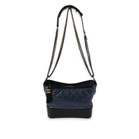 Chanel Navy & Black Aged Calfskin Quilted Medium Gabrielle Hobo, myGemma, SG