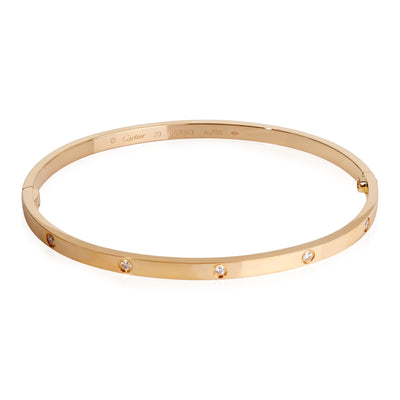 Cartier Love Diamond Small  Bracelet in 18k Yellow Gold (Size 20)