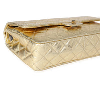Chanel Metallic Gold Quilted Calfskin Reissue 2.55 226 Double Flap Bag