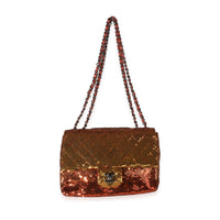 Chanel Gold & Copper Ombré Sequin Medium Single Flap Bag