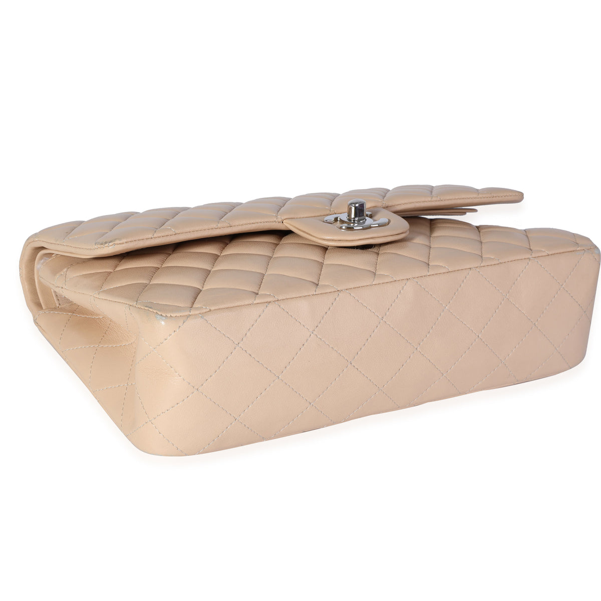 Chanel Beige Quilted Lambskin Jumbo Classic Double Flap Bag Flesh Leather  ref.632495 - Joli Closet