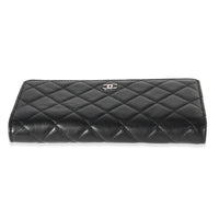 Chanel Black Quilted Lambskin Yen Wallet