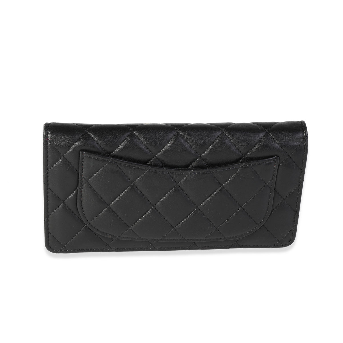 Chanel Black Quilted Lambskin Yen Wallet