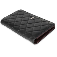 Chanel Black Quilted Lambskin Yen Wallet