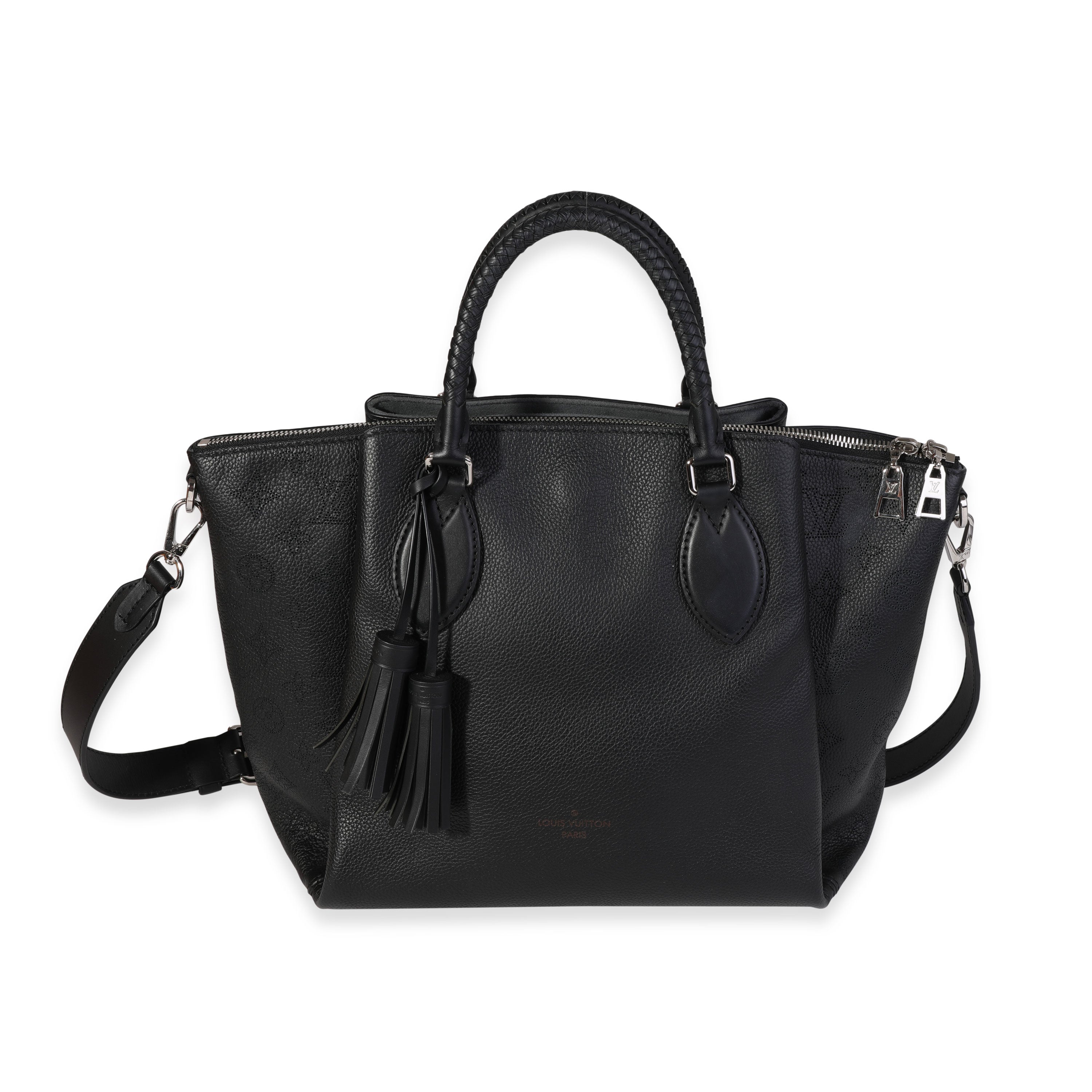 Louis Vuitton Haumea Handbag Mahina Leather Black