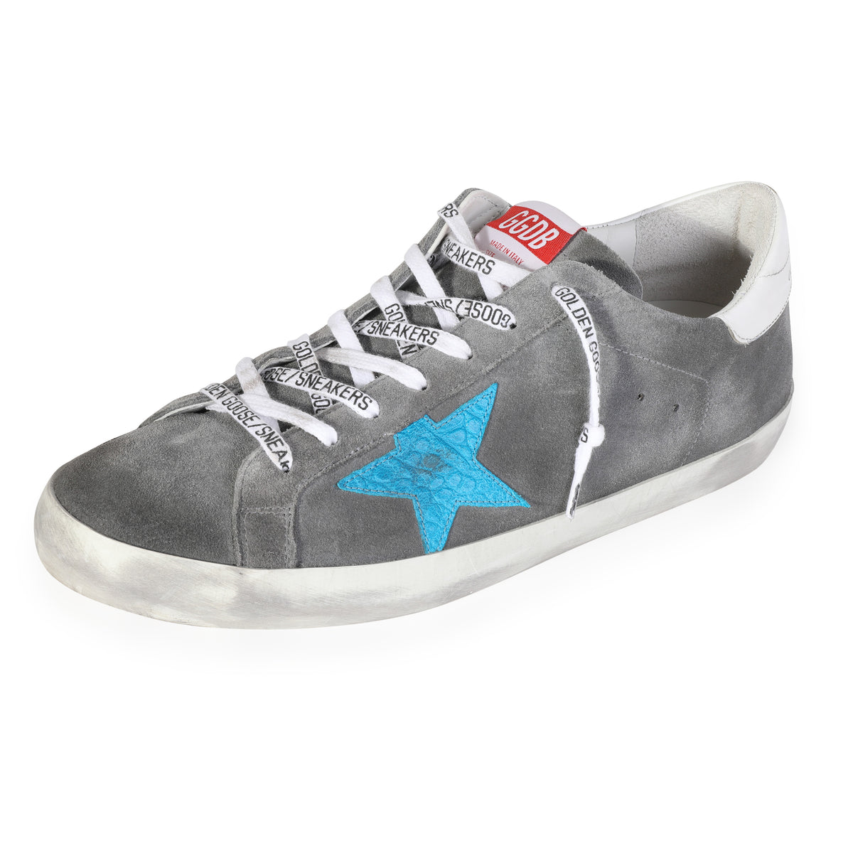 Golden Goose Superstar Grey Croco Turquoise - Main Image
