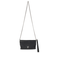 Louis Vuitton Black Calf Leather Lockme Chain Pochette