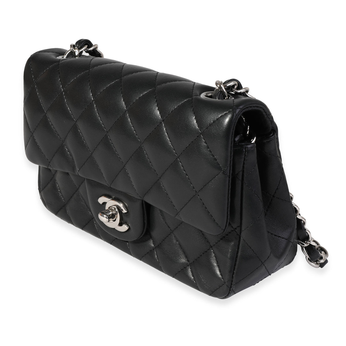 Chanel Black Quilted Lambskin Classic Mini Rectangular Flap Bag